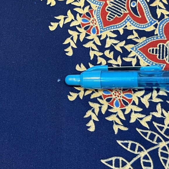 Lapogee India Blue Gold Polyester Dress New With Tags Women Size XL - Picture 5 of 16